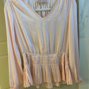 Philosophy Women's Light Pink V-Neck Blouse
